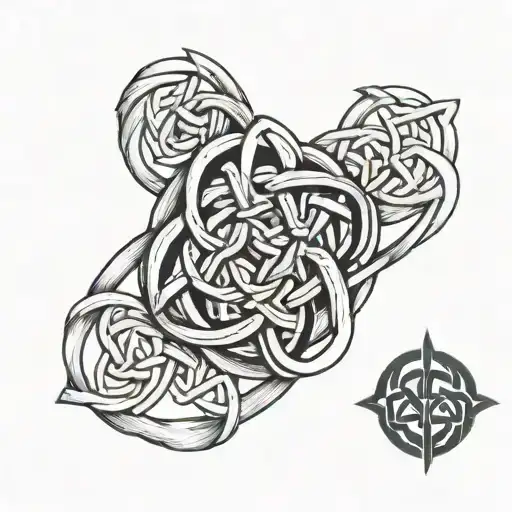 A Trio Of Intertwined Celtic Knots Representing The Bond Between You And Your Brothers