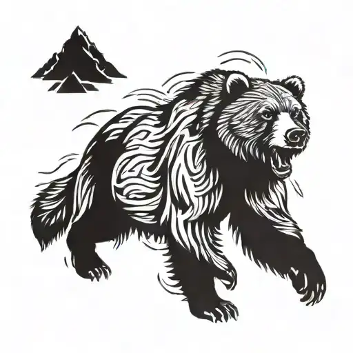 Grizzly Bear Running