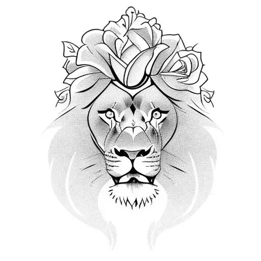 Lion And Katana And Roses And Watch