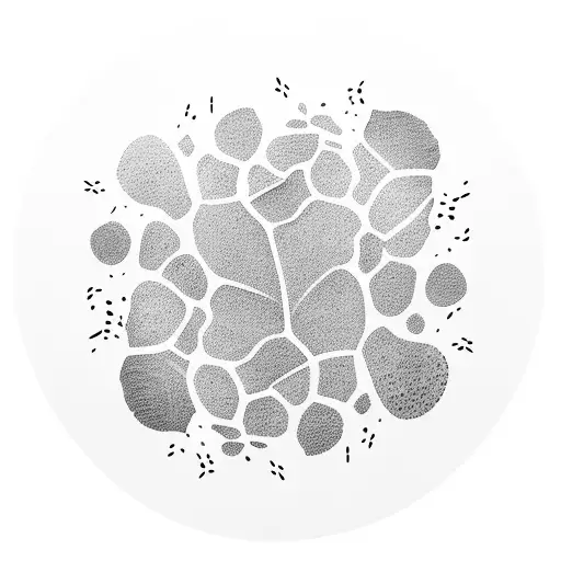 A Geometric Representation Of Various Animal Footprints Forming A Cohesive Pattern