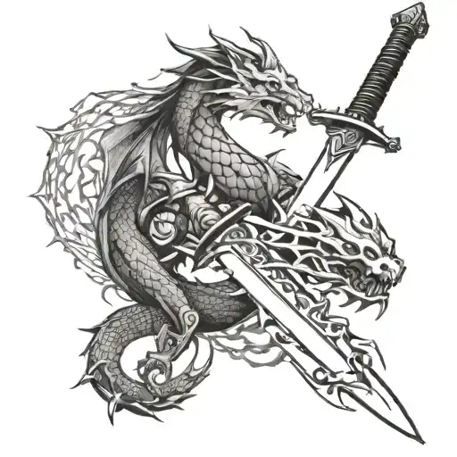 Sword And Dragon Wrapped