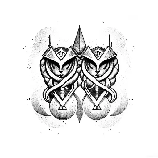 Gemini Medieval Etching