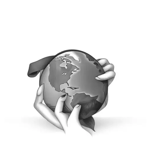 A Hand Holding A Globe