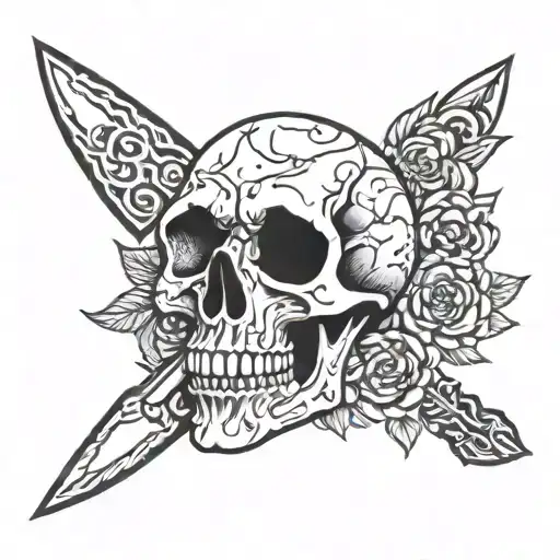 Skull Knife Animal Deep Meaning Text