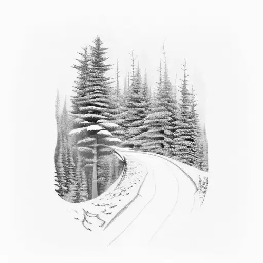 A Hiking Trail Winding Through A Forest Of Pine Trees