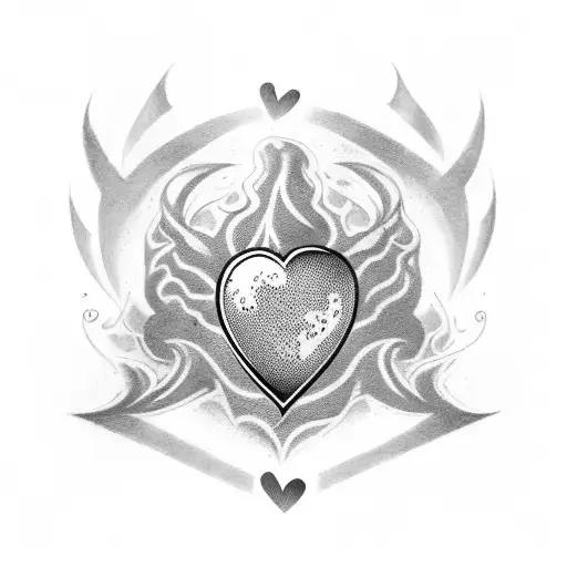 Botafogo Team Logo Integrated With A Heart Both In Fire