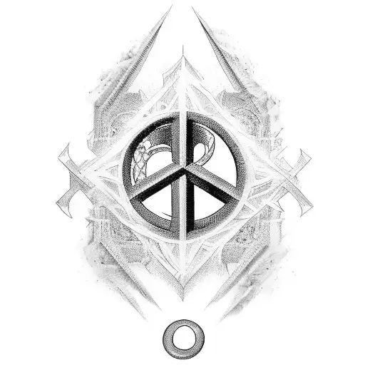 C And S With Symbol Of Peace