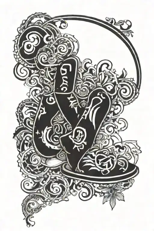 Lettering Tattoo On The Foot