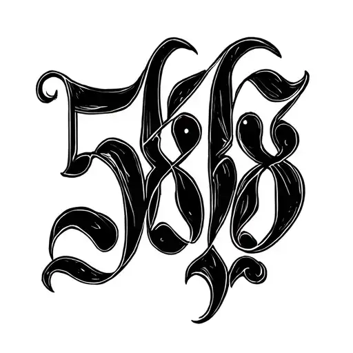 The Number 5868 In Old German Script With Shades