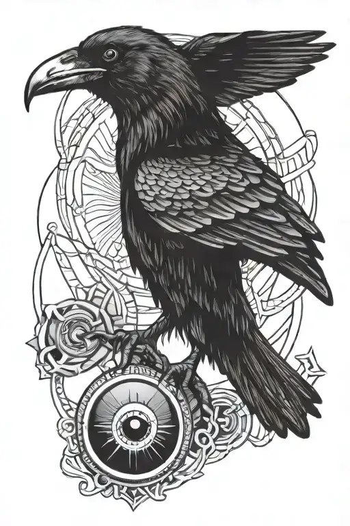 Crow Holding Eye Of Ra