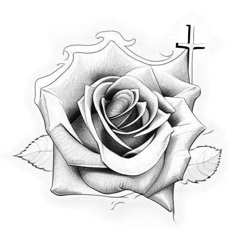 Rose With Cross