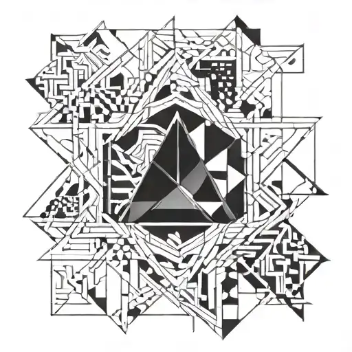 Abstract Geometric Design Incorporating The Names 'Ben & Ethan'