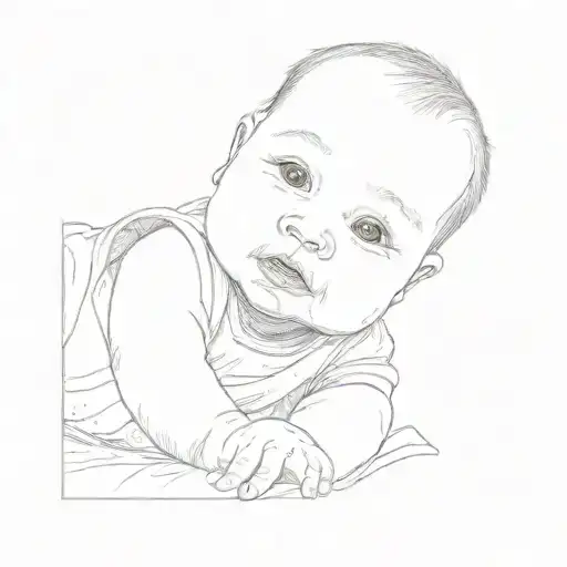 A Baby Laying On A Bed Dreaming About Rainbow Colors