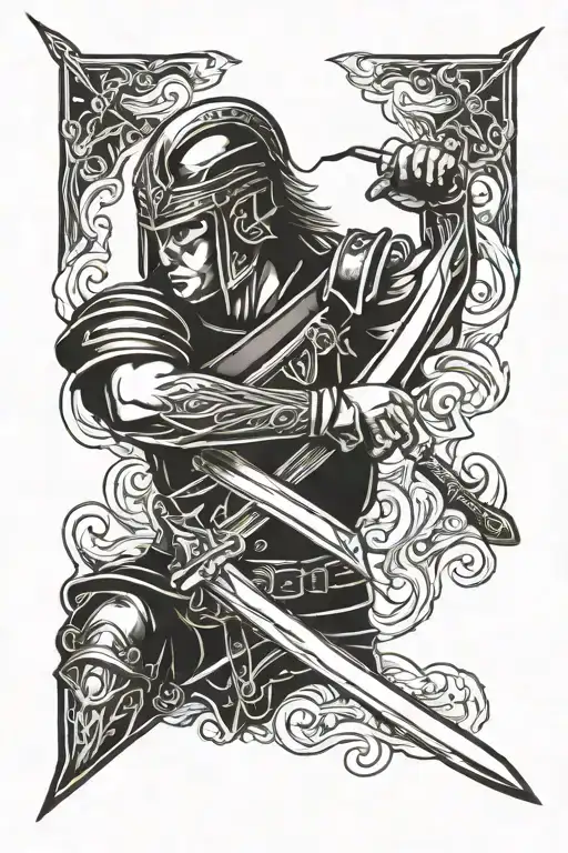 Warrior And Sword Arm Band