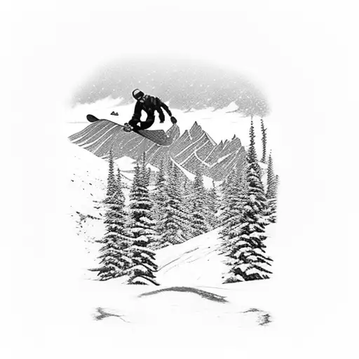 A Snowboarder Jumping Off A Cliff With A Breathtaking View Of Hochkrimml In The Background