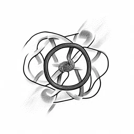 A Rope Intertwined With Highway Signs From Different Travel Destinations