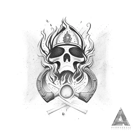 Abstract Firefighter And Military