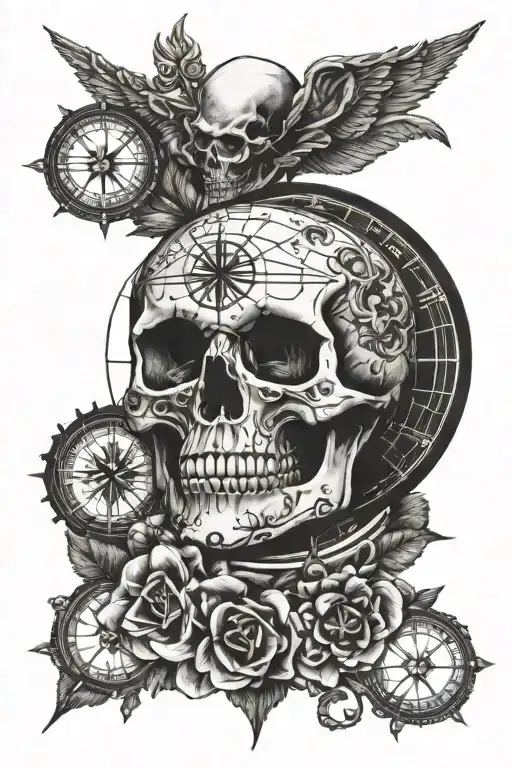 Compass And Skull