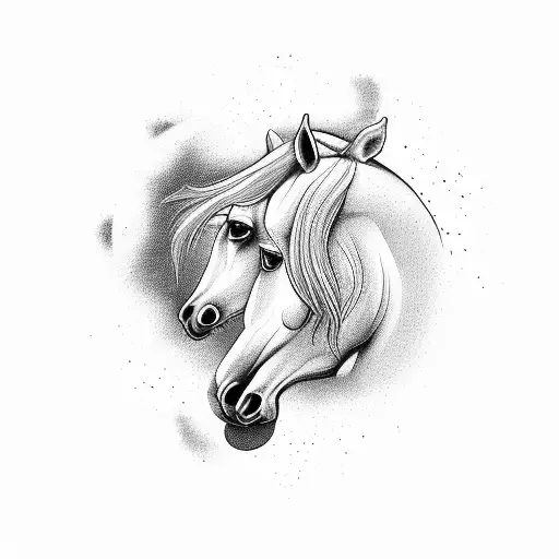 A Horse Galloping Through A Field Of Musical Notes