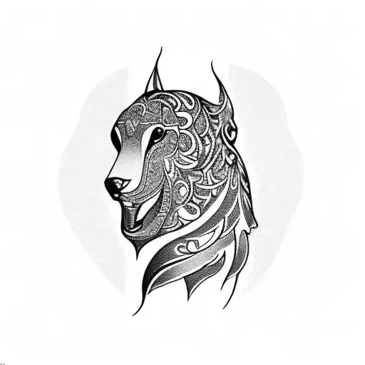 Arabesque Neck Tattoo With The Word Family