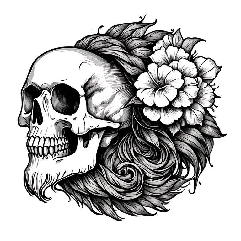 Chiquita White Barba Skull