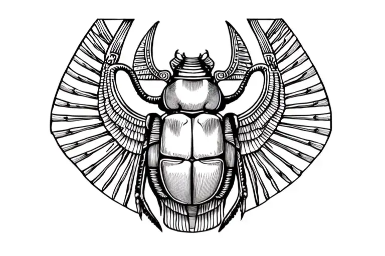 Egyptian Scarab In The Neck
