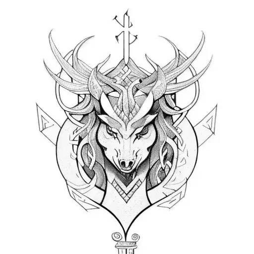 A Mythical Creature From Norse Mythology Representing The Concept Of Home