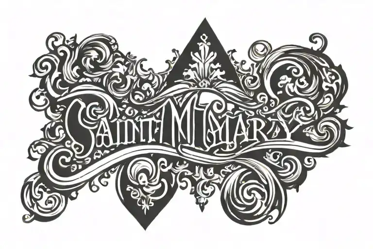 Saint Mary Italic Font The Letters