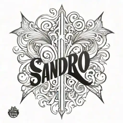 Lettering Name Sandro