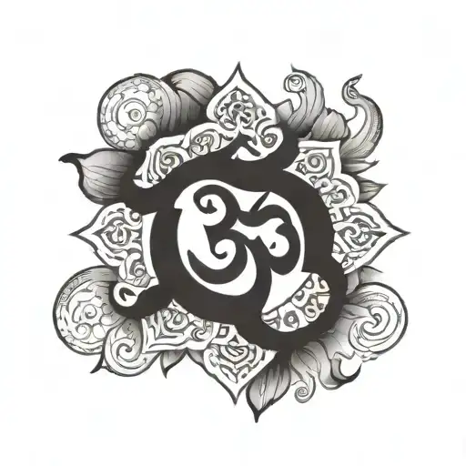 Om Symbol Including Joint And Smoke