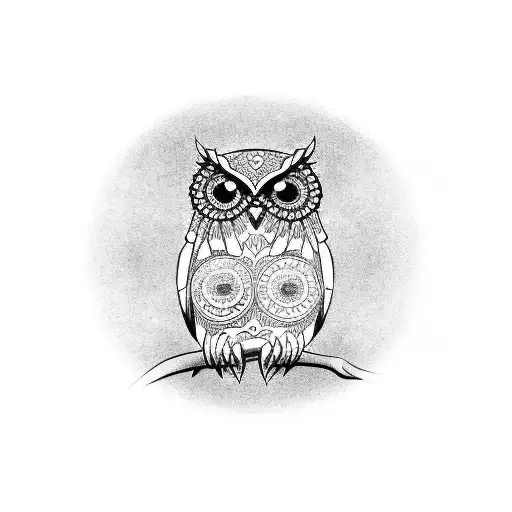 Owl With Mandala