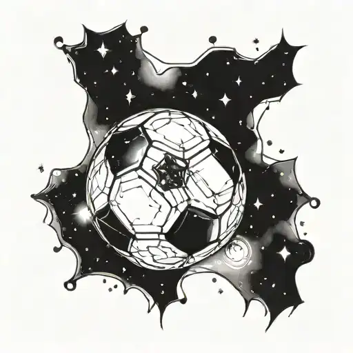 A Soccer Ball Morphing Into A Galaxy Filled With Stars And Planets