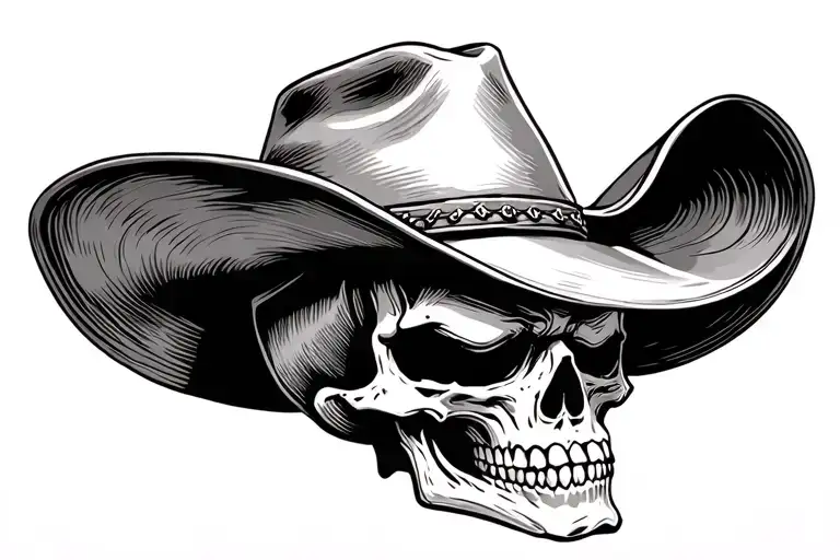Cartoonskull Cowboy Hat