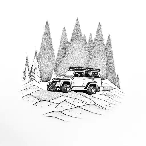 Woods Mountains Little Jeep Ufo Bigfoot