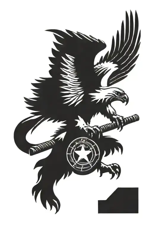 Fascist Eagle Holding Fasces