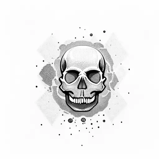 Skull With Elements Of Life