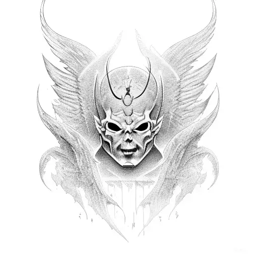 Full Body Half Angel Half Demon