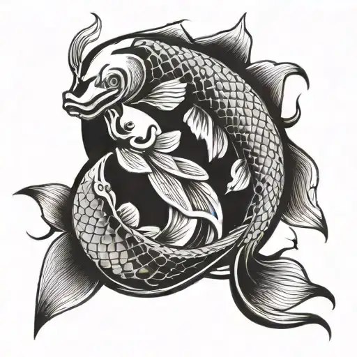 Ying Yang Koi Fish