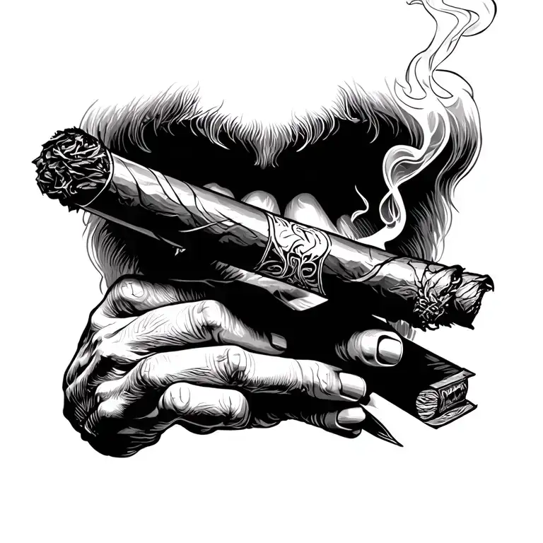 Cover Smoking A Cigar