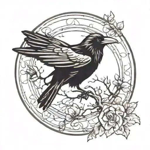 Raven In A Circle