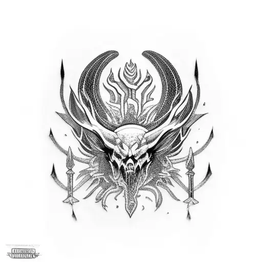 Black Cross Drago And Lycoris Radiata