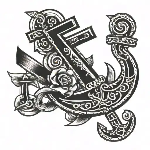 Alphabet S With Anchor Connected