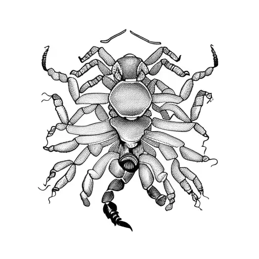 Scorpion With Orchid Flowers