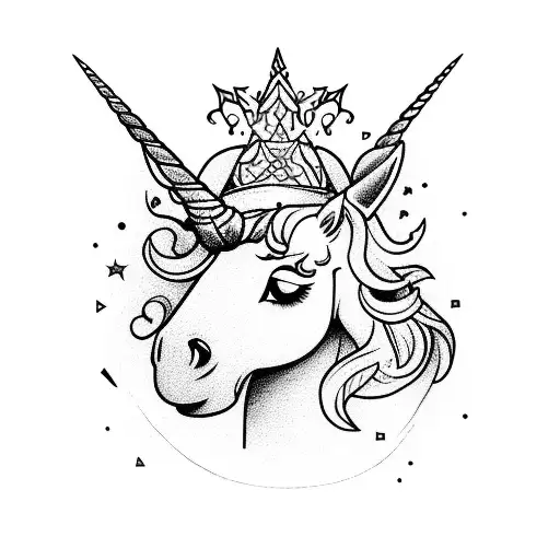 Unicorn With A Crown For A Man