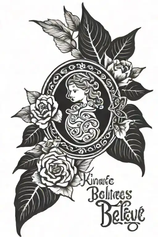 Kindness And Believe In Yourself And Believe In God Stay With Small Symbol Of Mother And Love