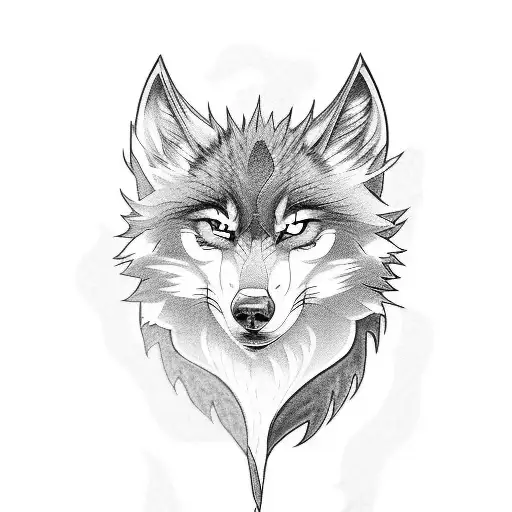 Incorporate A Wolf And Dragon In An Anime-inspired