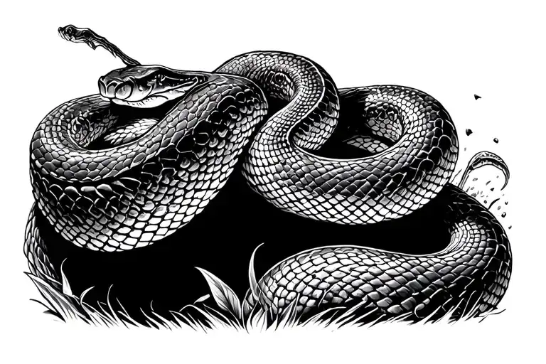 Snake Going Down A Hill