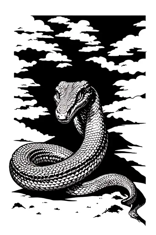 Snake Going Down A Hill