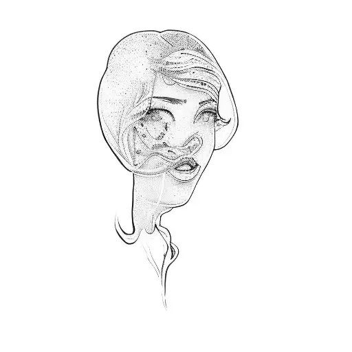 A Girl Holding A Rose With Voluptious Hair