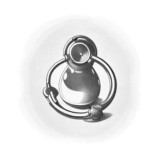 A Nurse's Stethoscope Forming The Shape Of A Coffee Bean